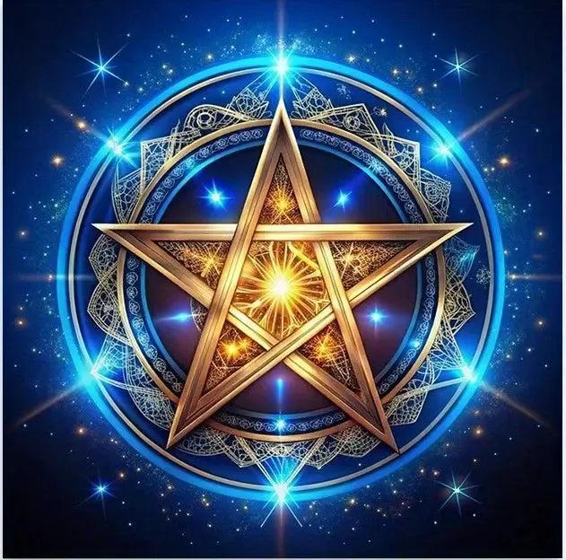Pagan Pentacle Tarot Tablecloth – Wicca Altar Cloth for Divination, Meditation & Home Decor-MoonChildWorld