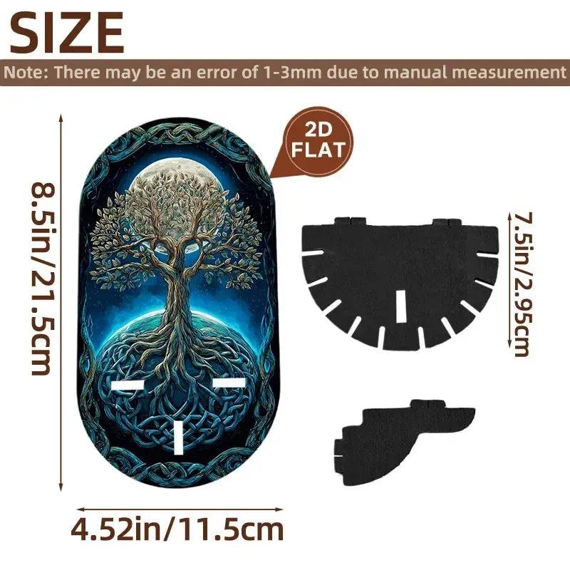 Pagan Tree Of Life Witchy Wall Shelf for Crystals & Candles – Wooden Floating Shelf Wicca Altar Decor-MoonChildWorld