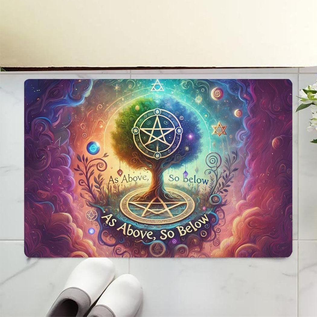 Pagan Tree of Life Doormat for Spiritual Home Decor-MoonChildWorld