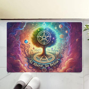 Pagan Tree of Life Doormat for Spiritual Home Decor-MoonChildWorld