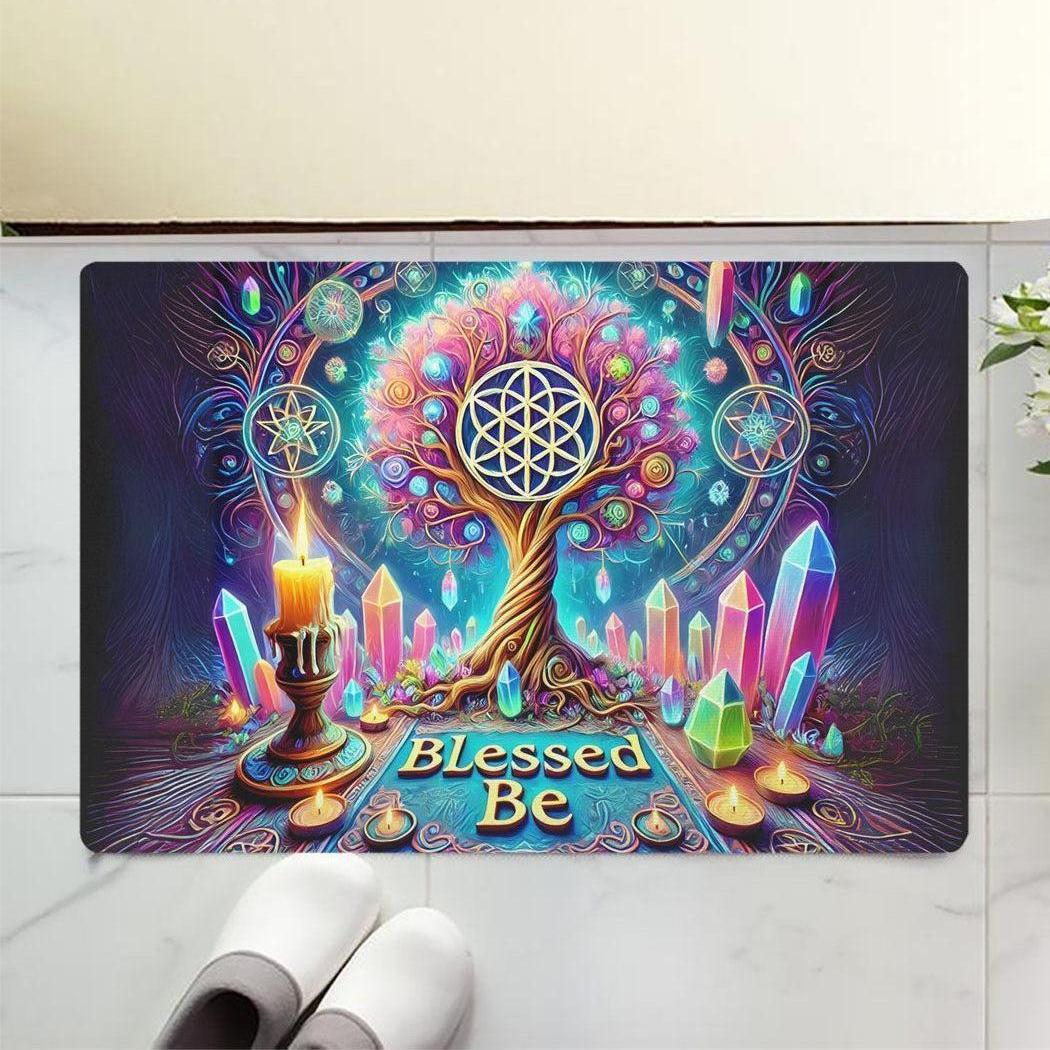 Pagan Tree of Life Doormat for Spiritual Home Decor-MoonChildWorld