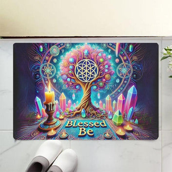 Pagan Tree of Life Doormat for Spiritual Home Decor-MoonChildWorld
