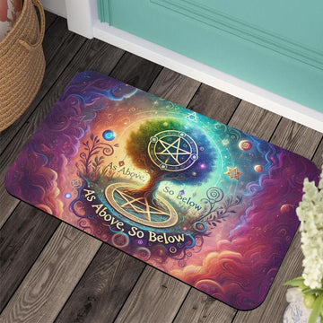 Pagan Tree of Life Doormat for Spiritual Home Decor-MoonChildWorld