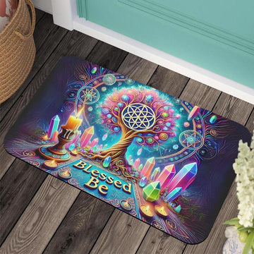 Pagan Tree of Life Doormat for Spiritual Home Decor-MoonChildWorld