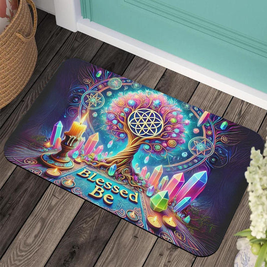 Pagan Tree of Life Doormat for Spiritual Home Decor-MoonChildWorld