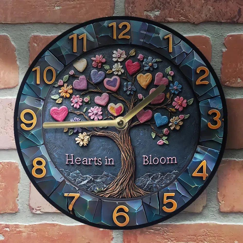 Pagan Tree of life Wall Clock for Valentine's Day-MoonChildWorld