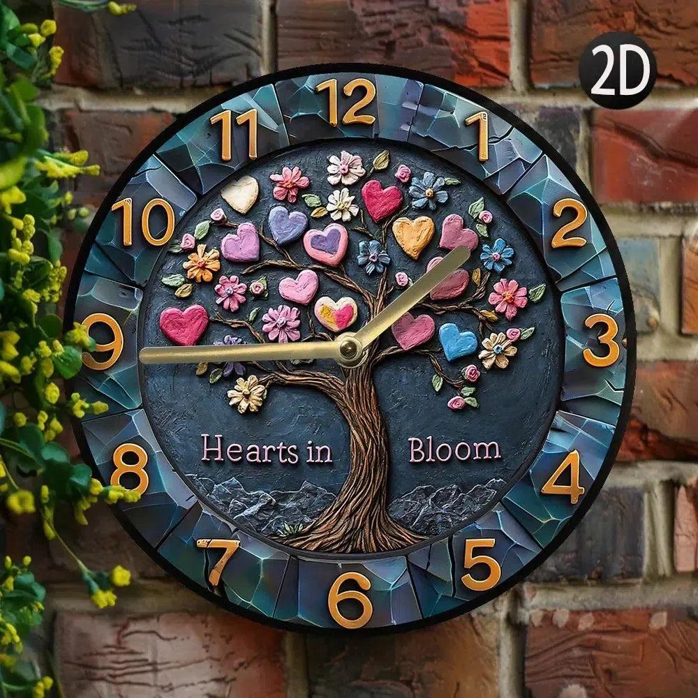 Pagan Tree of life Wall Clock for Valentine's Day-MoonChildWorld