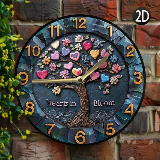 Pagan Tree of life Wall Clock for Valentine's Day-MoonChildWorld