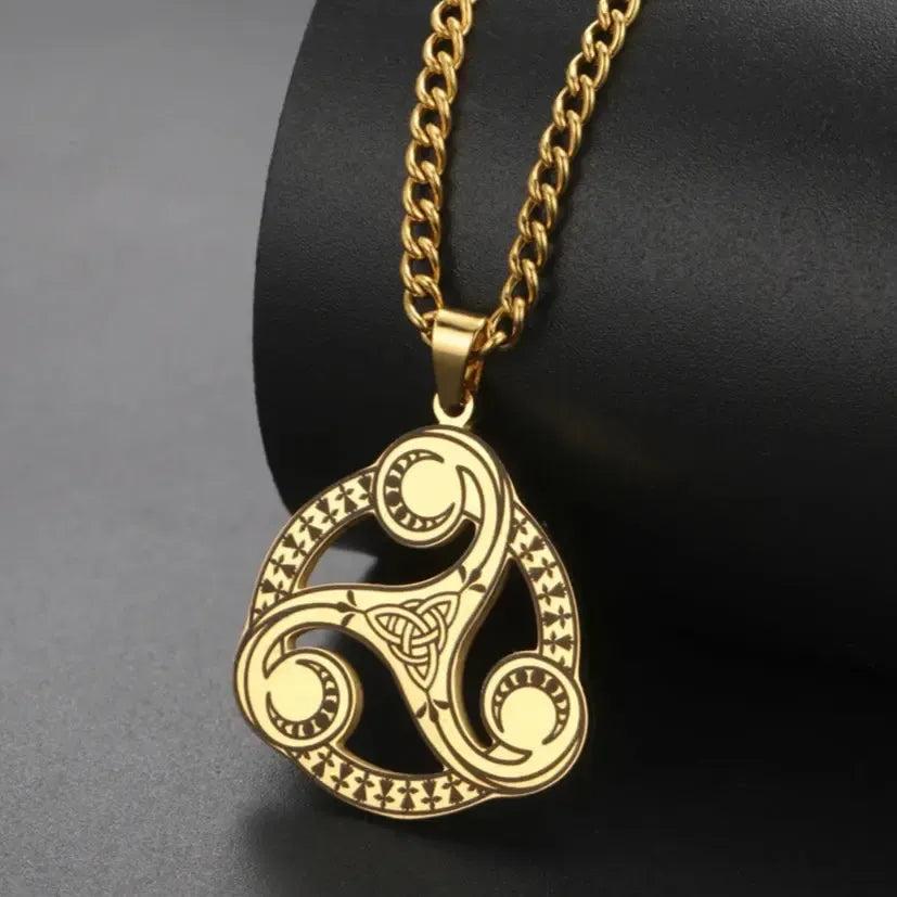 Pagan Trinity Celtic Knot Necklace Wicca Triskelion Symbol Necklace Witch Jewelry-MoonChildWorld
