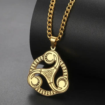 Pagan Trinity Celtic Knot Necklace Wicca Triskelion Symbol Necklace Witch Jewelry-MoonChildWorld