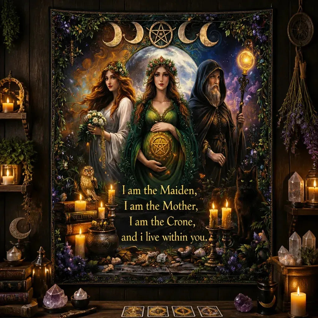 Pagan Triple Moon Goddess Tapestry Wiccan Altar Wall Hanging_mockup_2.webp