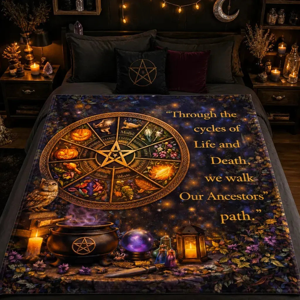 Pagan Wheel of Year Wicca Blanket for Witchy Yule Home Decor_mockup_2.webp