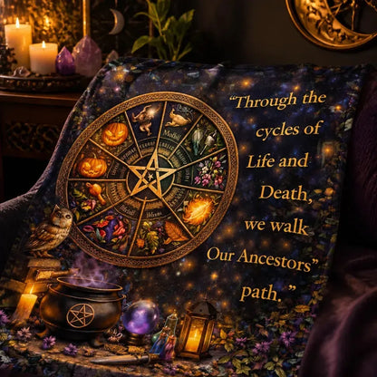 Pagan Wheel of Year Wicca Blanket for Witchy Yule Home Decor_mockup_3.webp