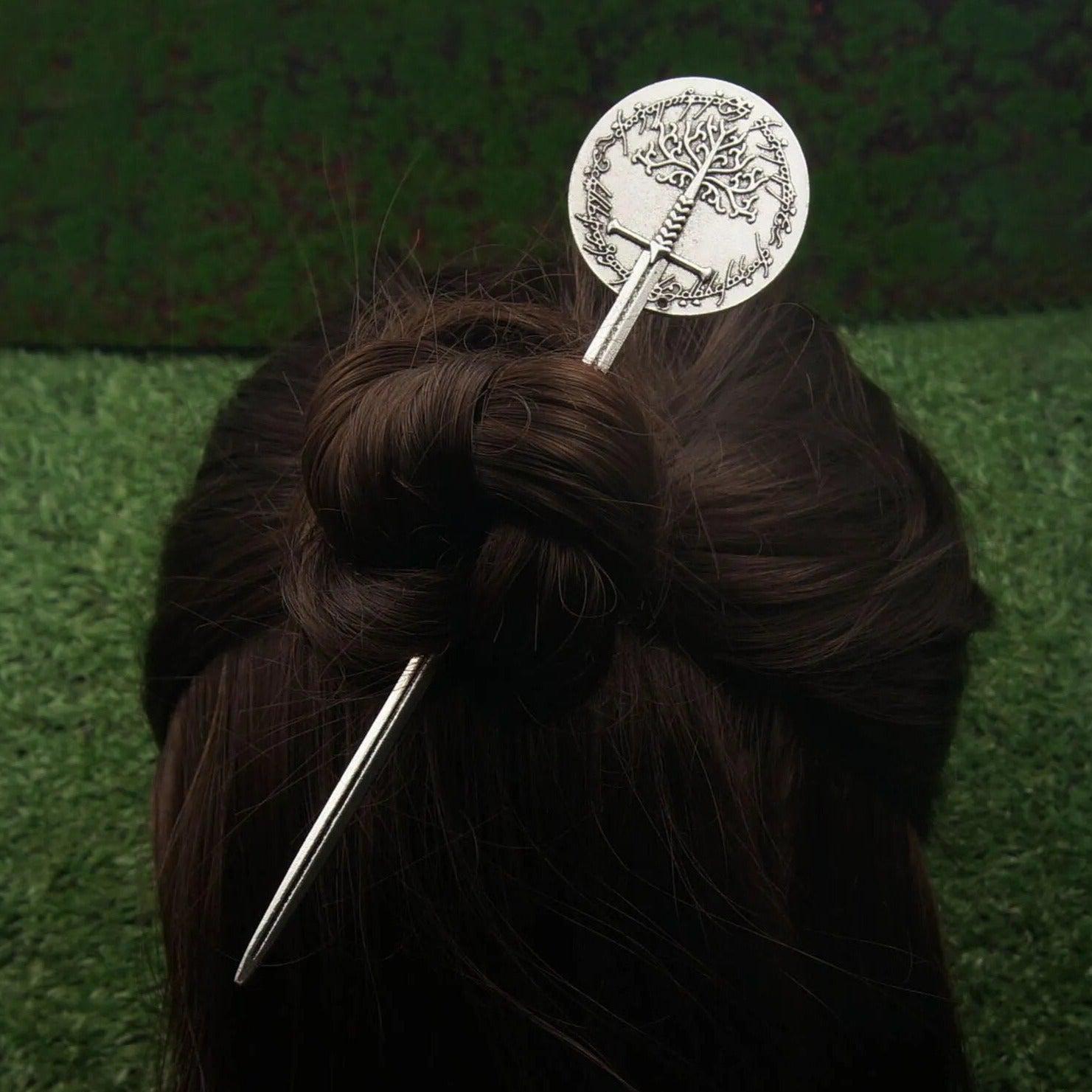 Pagan Witch Moon Hairpin Witchy Hair Accessories-MoonChildWorld