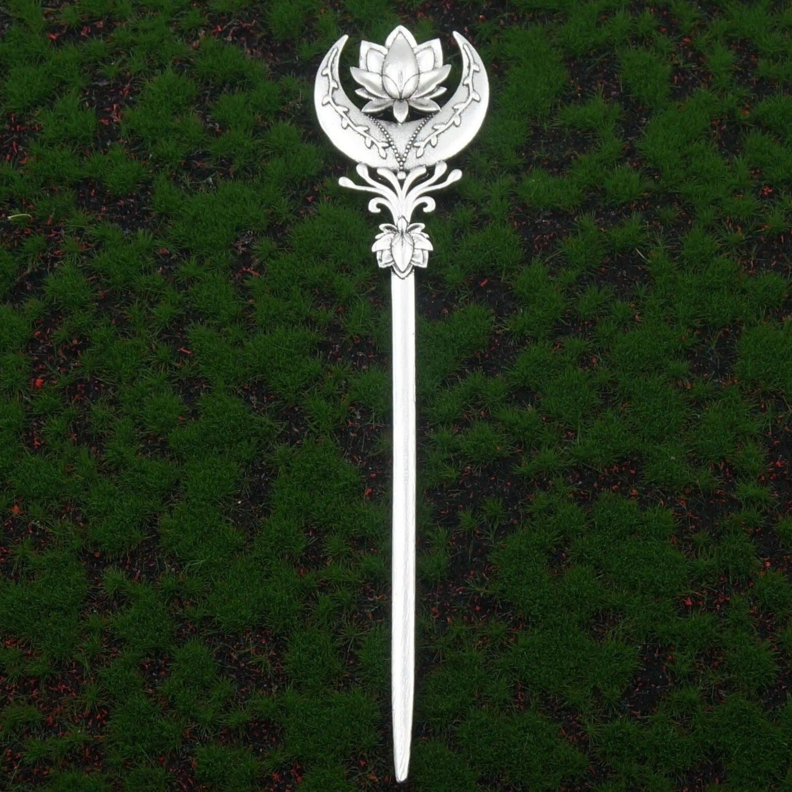 Pagan Witch Moon Hairpin Witchy Hair Accessories-MoonChildWorld