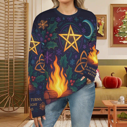 Pagan Yule Sweater Witch Christmas Sweatshirt-MoonChildWorld