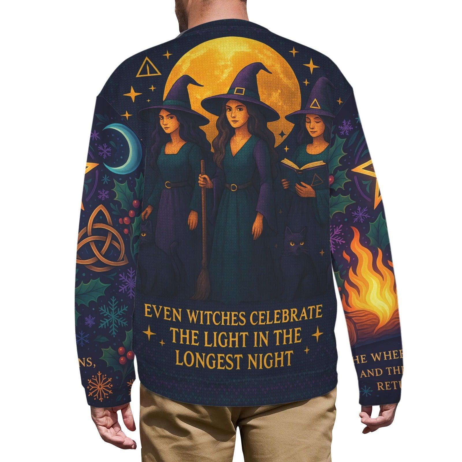 Pagan Yule Sweater Witch Christmas Sweatshirt-MoonChildWorld