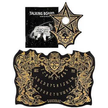 Pendulum Witch Ouija Board For Divination - Gothic Skull Spirit Wooden Talking Board-MoonChildWorld