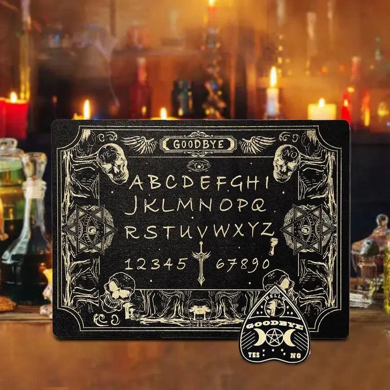 Pendulum Witch Ouija Board For Divination - Gothic Spirit Wooden Talking Board Wiccan Altar Supplies-MoonChildWorld