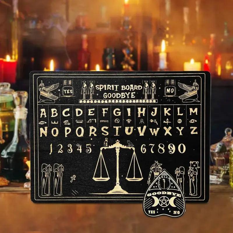 Pendulum Witch Ouija Board For Divination - Gothic Spirit Wooden Talking Board Wiccan Altar Supplies-MoonChildWorld