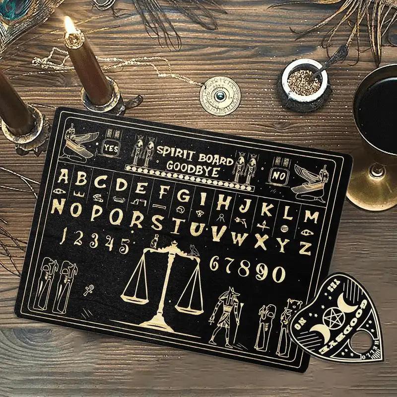 Pendulum Witch Ouija Board For Divination - Gothic Spirit Wooden Talking Board Wiccan Altar Supplies-MoonChildWorld
