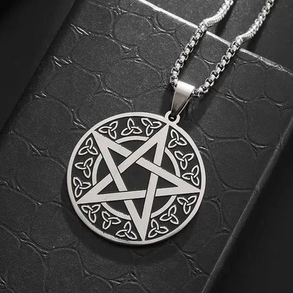 Pentacle Celtic Knot Witchcraft Necklace Amulet Jewelry-MoonChildWorld