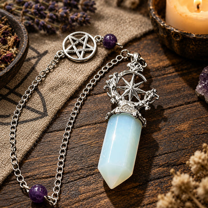 Pentacle Star Crystal Pendulum — ritual scene detail 5