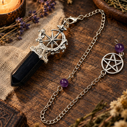 Pentacle Star Crystal Pendulum — ritual scene detail 6