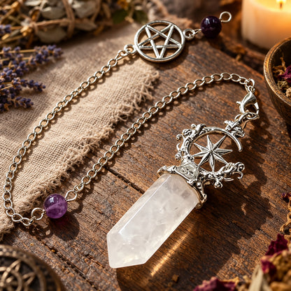 Pentacle Star Crystal Pendulum — ritual scene detail 7