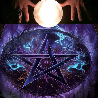 Pentacle Wicca Altar Cloth for Spiritual Practice Tarot Witch Tablecloth-MoonChildWorld