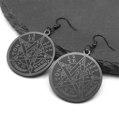 Pentacle Witchcraft Earrings-MoonChildWorld