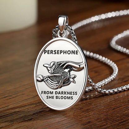Persephone Pomegranate Skull Necklace Greek Goddess Pendant-MoonChildWorld