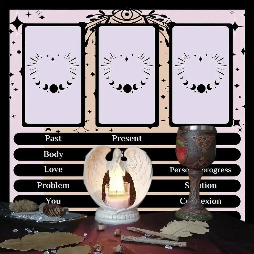 Phase Of The Moon Problem Answer Tablecloth Card Wicca Altar Cloth Pagan Pendulum Astrology Card Mat-MoonChildWorld