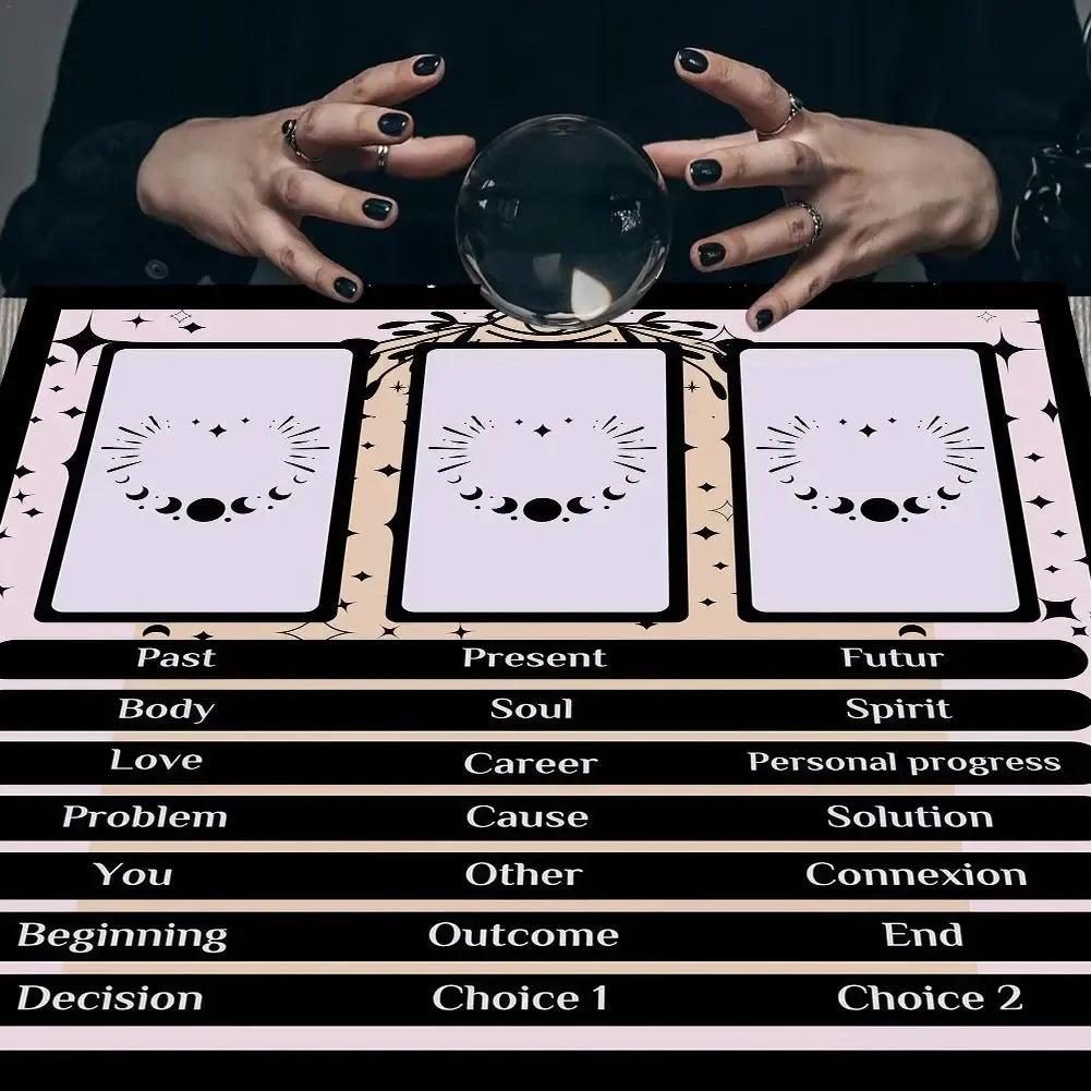 Phase Of The Moon Problem Answer Tablecloth Card Wicca Altar Cloth Pagan Pendulum Astrology Card Mat-MoonChildWorld