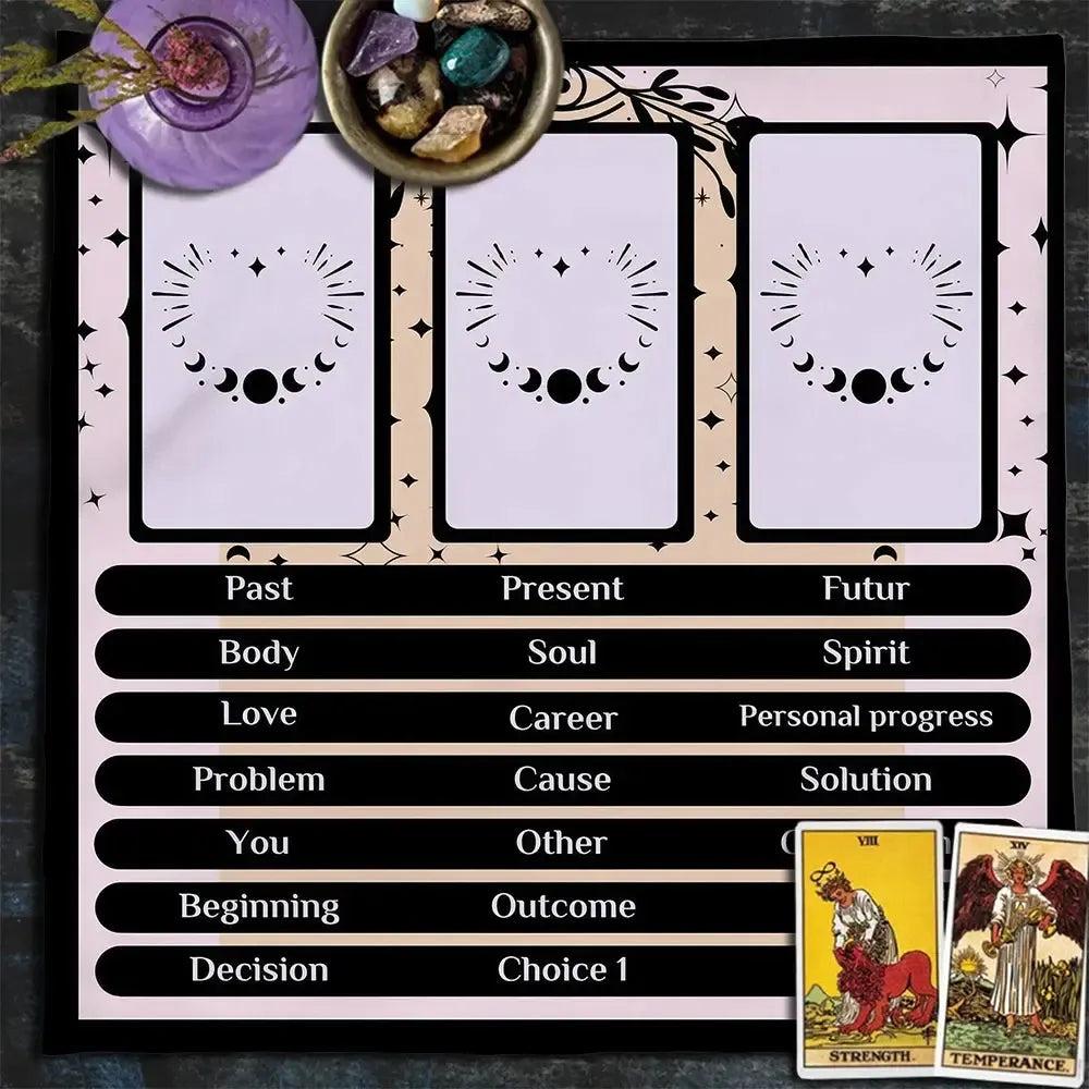 Phase Of The Moon Problem Answer Tablecloth Card Wicca Altar Cloth Pagan Pendulum Astrology Card Mat-MoonChildWorld