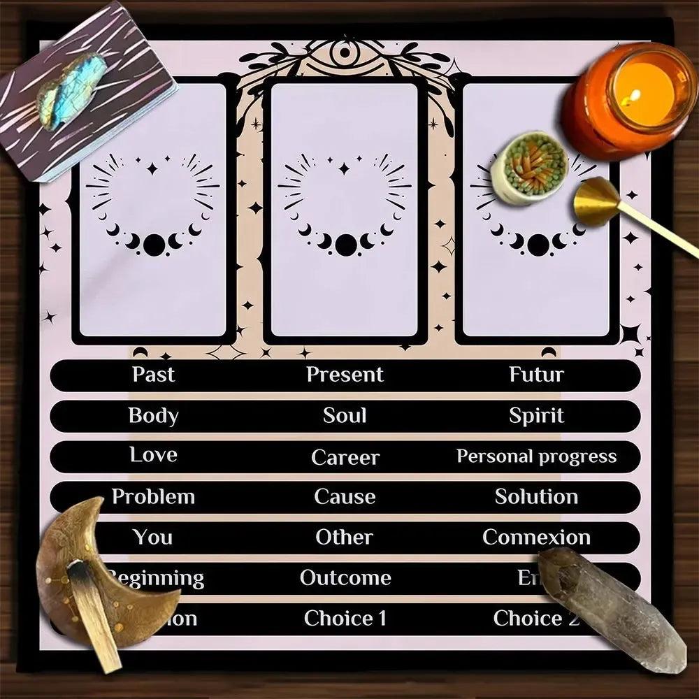 Phase Of The Moon Problem Answer Tablecloth Card Wicca Altar Cloth Pagan Pendulum Astrology Card Mat-MoonChildWorld