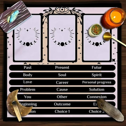 Phase Of The Moon Problem Answer Tablecloth Card Wicca Altar Cloth Pagan Pendulum Astrology Card Mat-MoonChildWorld