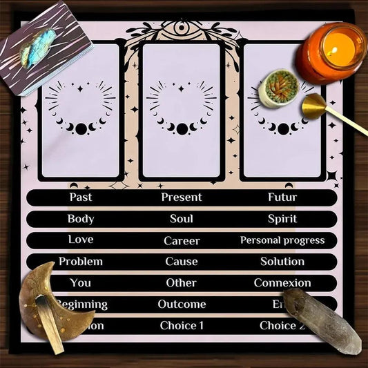 Phase Of The Moon Problem Answer Tablecloth Card Wicca Altar Cloth Pagan Pendulum Astrology Card Mat-MoonChildWorld