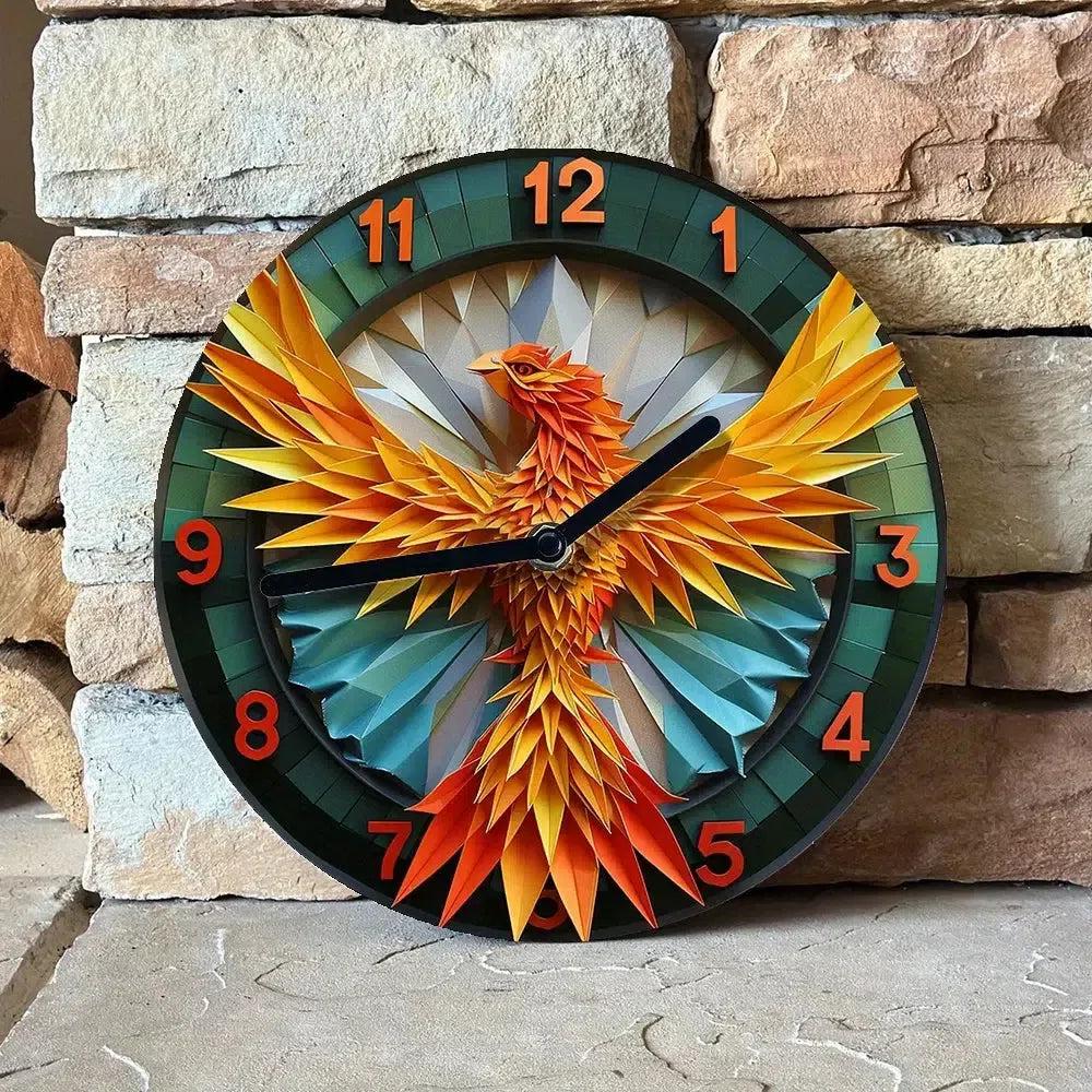 Phoenix Wall Clock Phoenix Home Decor-MoonChildWorld
