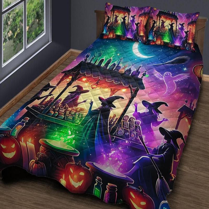 Potion Witches Quilt Bedding Set-MoonChildWorld