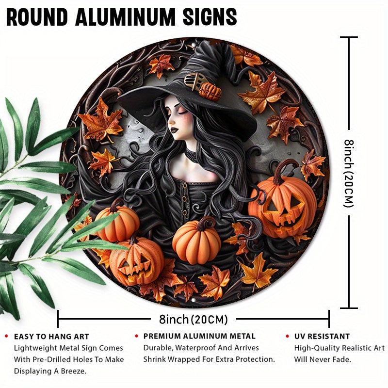 Pumpkin Halloween Metal Sign Gothic Witch Metal Sign-MoonChildWorld