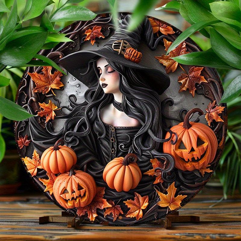 Pumpkin Halloween Metal Sign Gothic Witch Metal Sign-MoonChildWorld