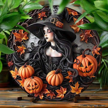 Pumpkin Halloween Metal Sign Gothic Witch Metal Sign-MoonChildWorld