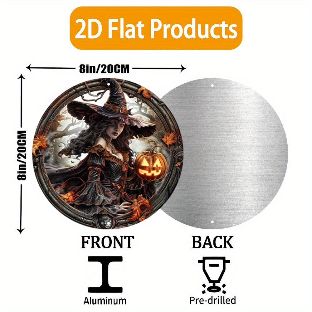 Pumpkin Halloween Witch Metal Sign Gothic Home Decor-MoonChildWorld