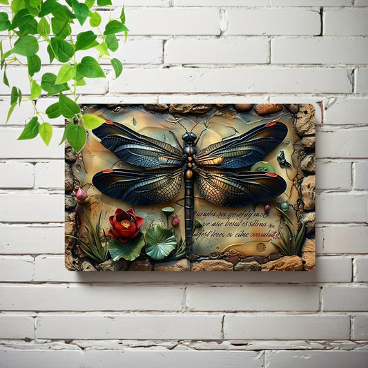 Vintage Dragonfly Wall Decor Dragonfly Metal Sign Insect Home Decor-MoonChildWorld