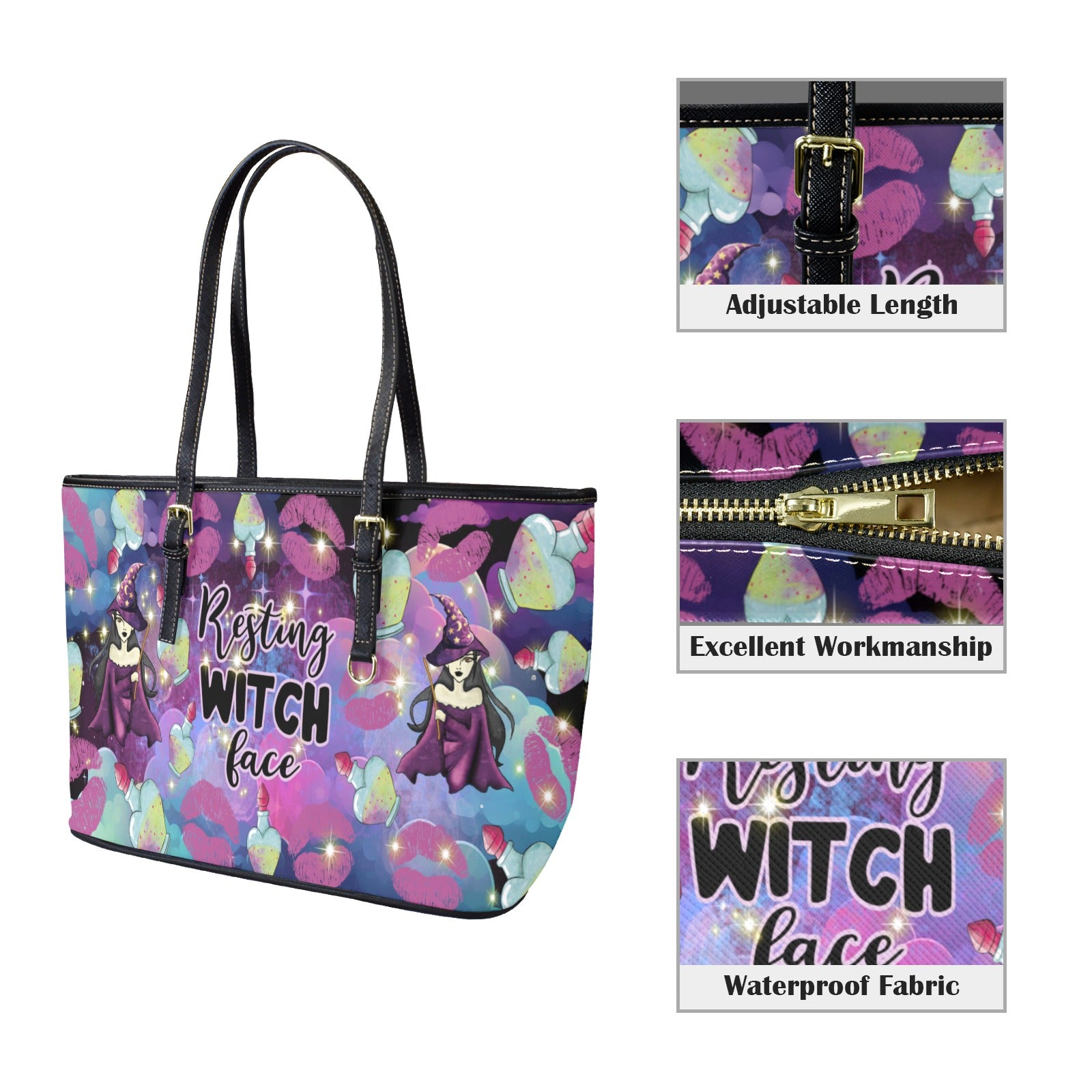 Resting witch face magic Tote Bag-MoonChildWorld