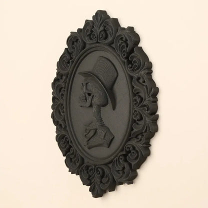 Retro Carved Gentleman Skull Wall Decorative Frame For Halloween Wall Decoration-MoonChildWorld
