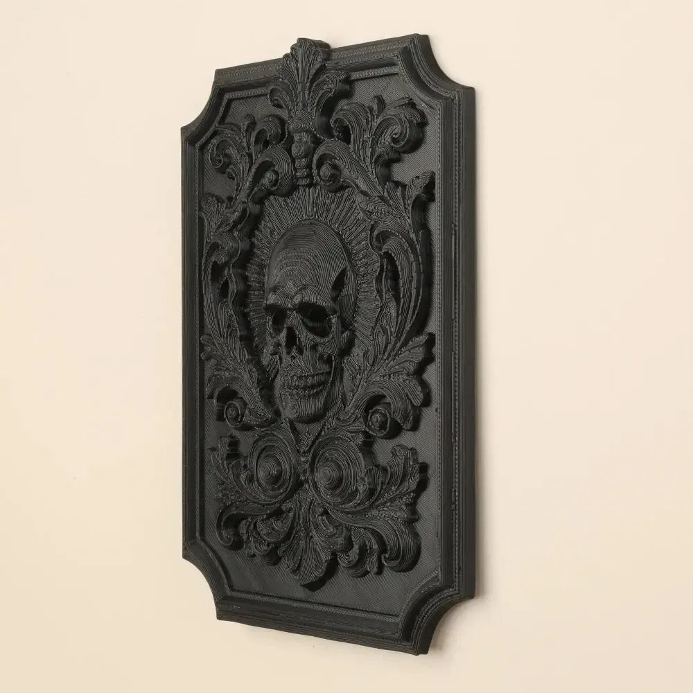 Retro Carved Skull Wall Decorative Plaque For Halloween Home Decor-MoonChildWorld