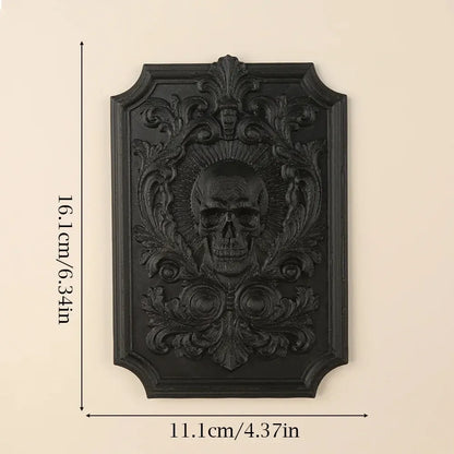 Retro Carved Skull Wall Decorative Plaque For Halloween Home Decor-MoonChildWorld