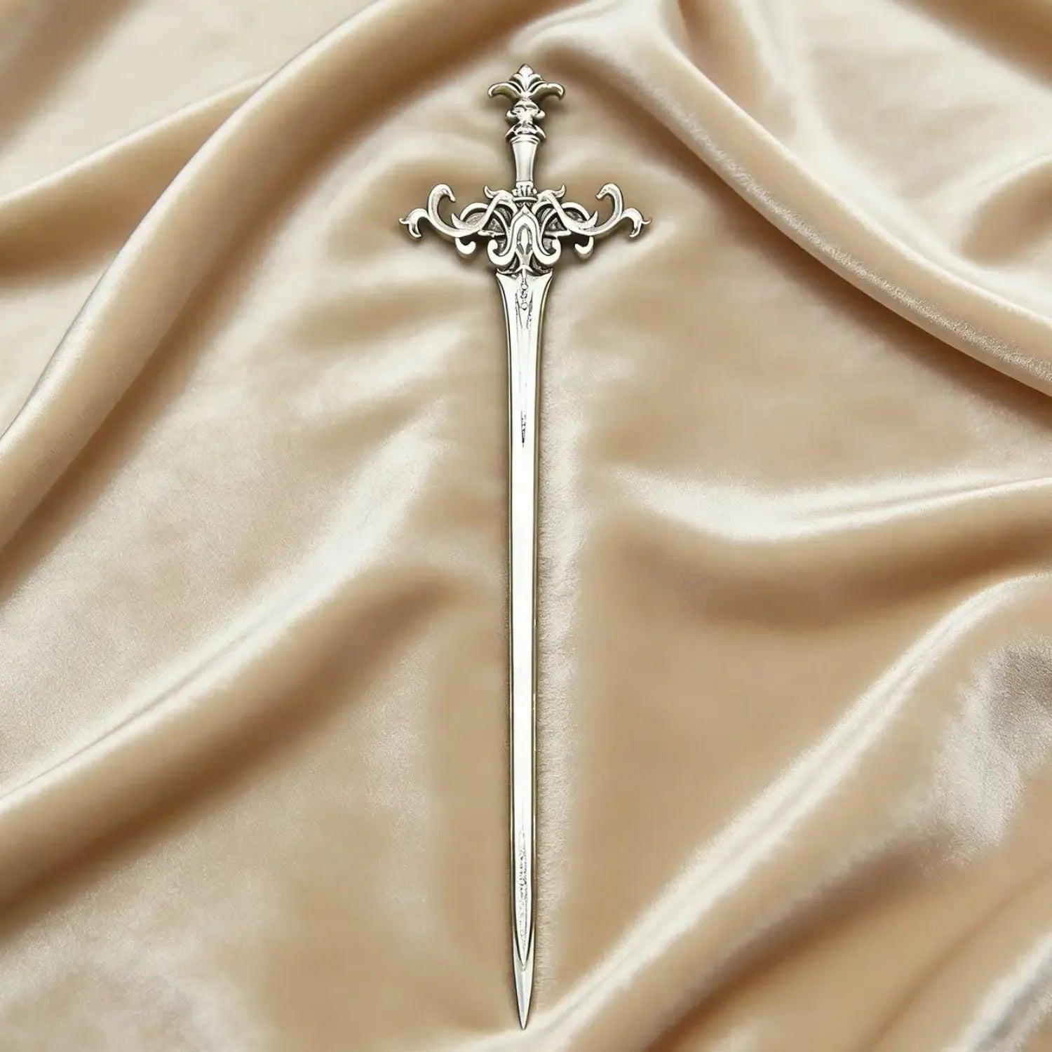 Retro Viking Trident Simulation Sword Hairpin Set Pagan Viking Hair Accessories-MoonChildWorld